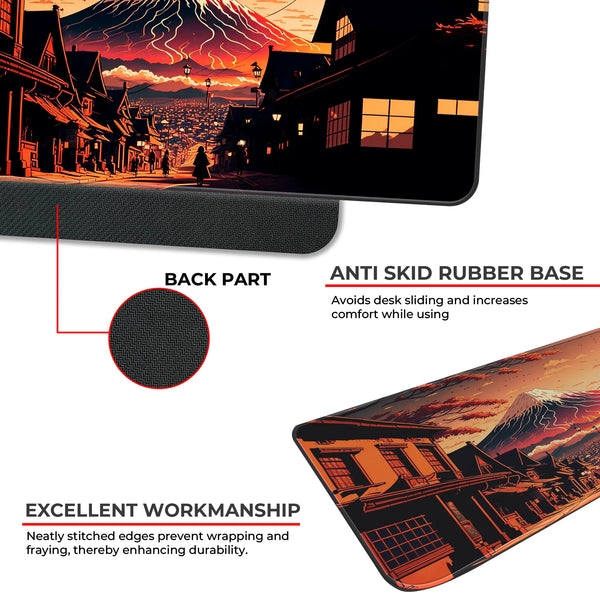 Mt. Fuji Sunset Street View Deskmat