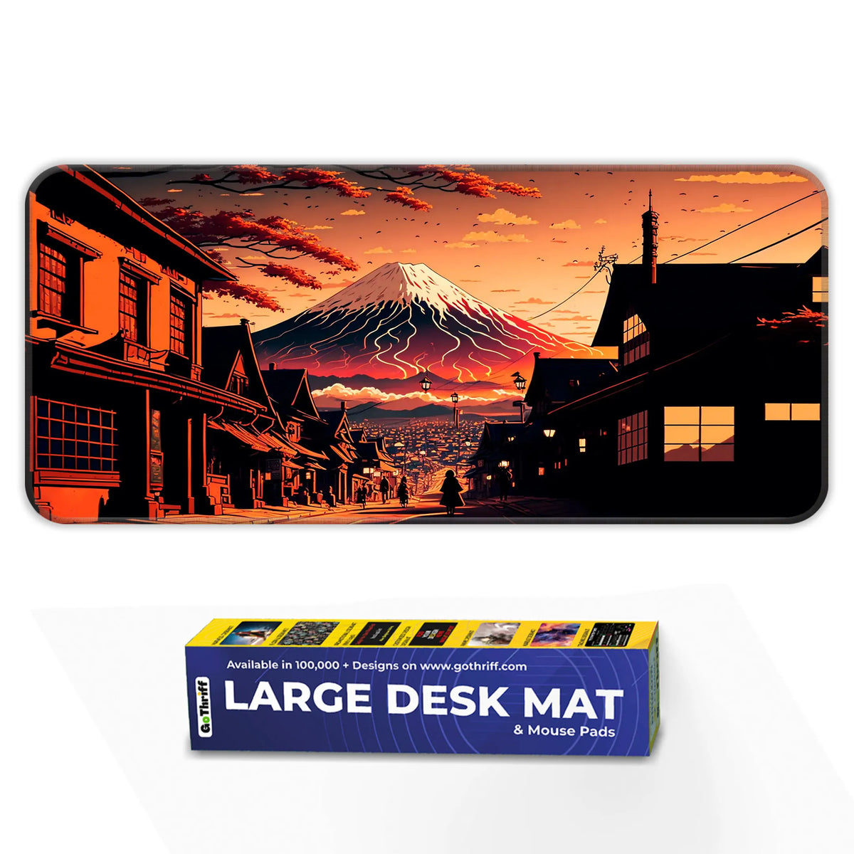 Mt. Fuji Sunset Street View Deskmat