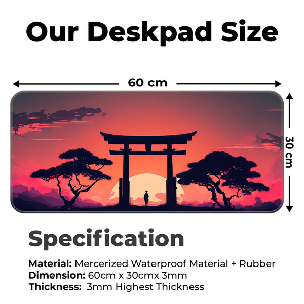 Samurai Torii Gate Deskmat