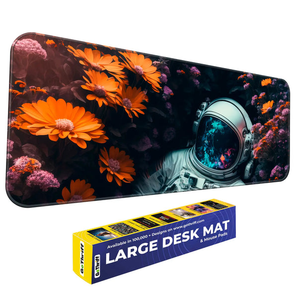 Astronaut in Flowers Deskmat