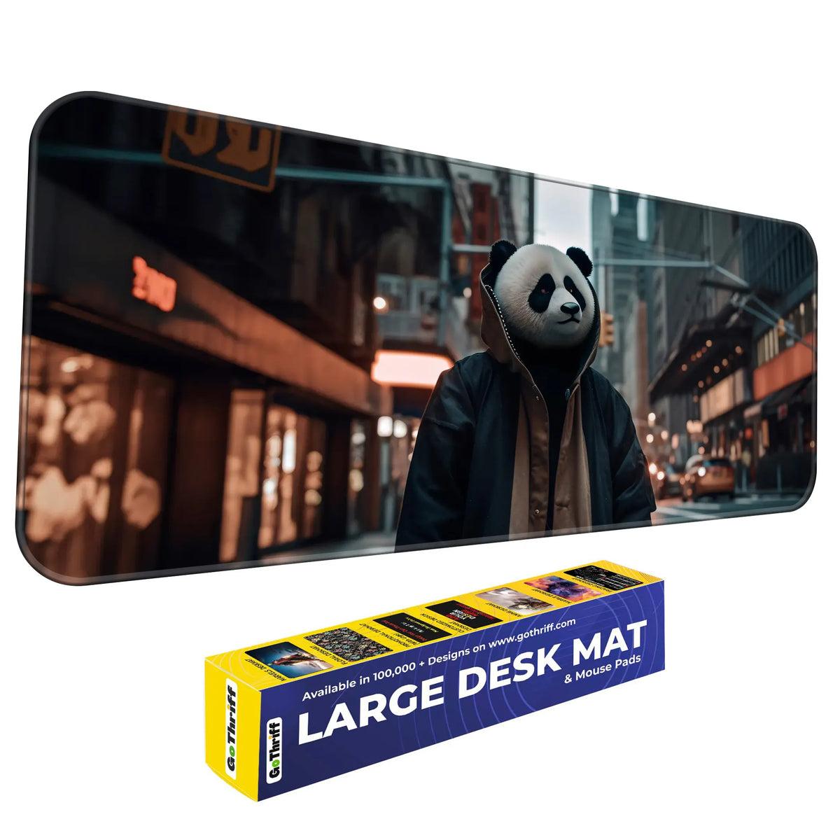 Panda in the hood Deskmat
