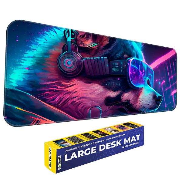 Cyberpunk Husky Deskmat