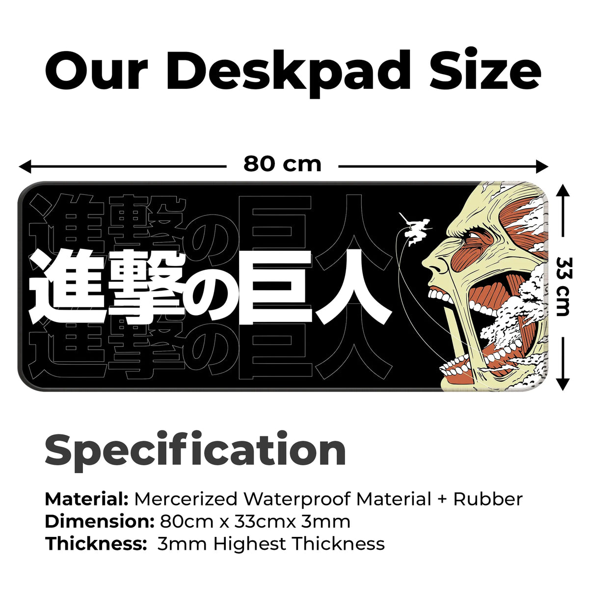 Colossal Titan Anime Rage Art Deskmat