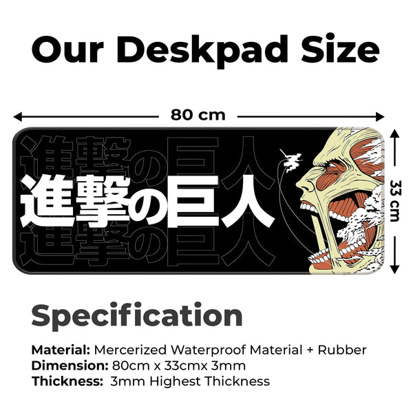 Colossal Titan Anime Rage Art Deskmat