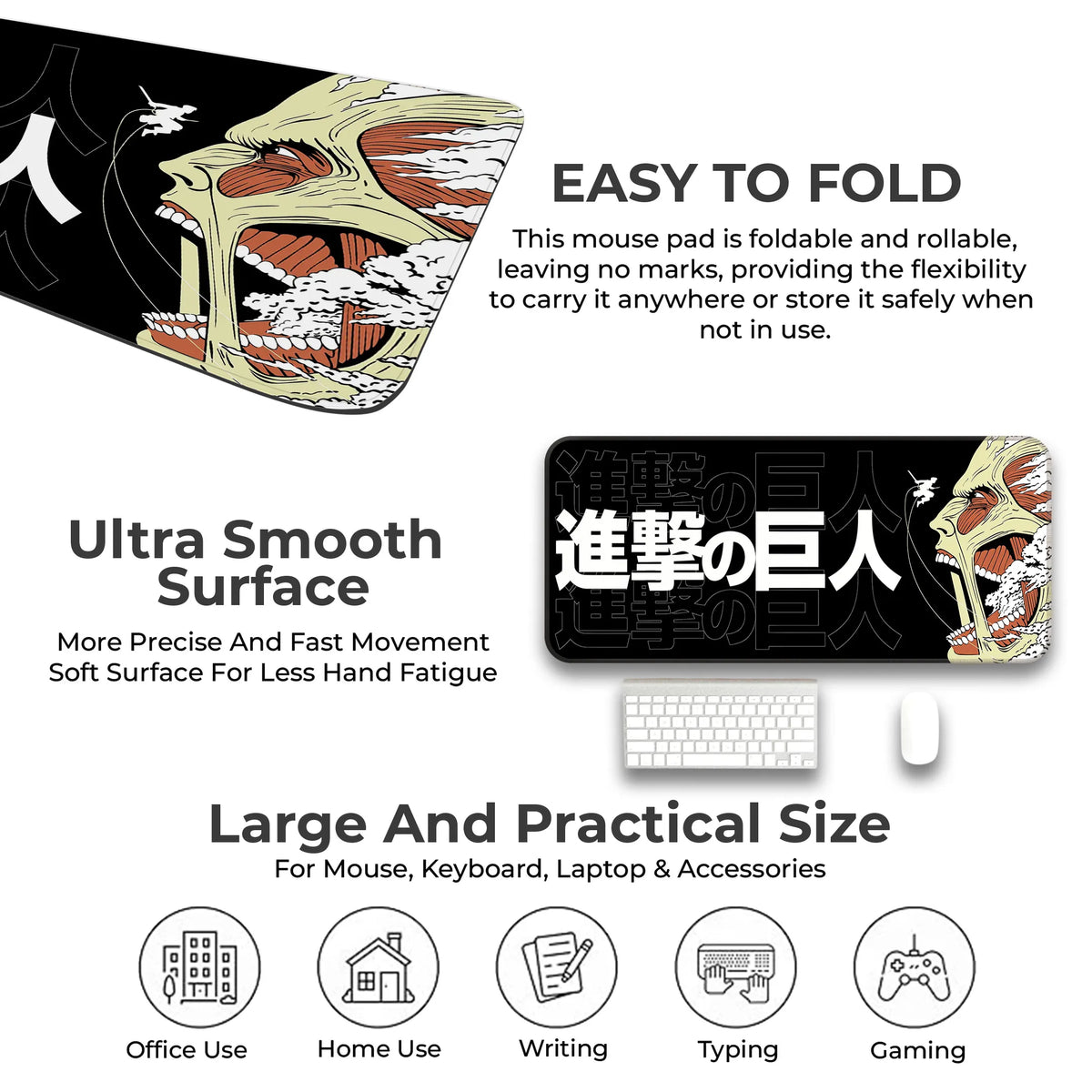 Colossal Titan Anime Rage Art Deskmat