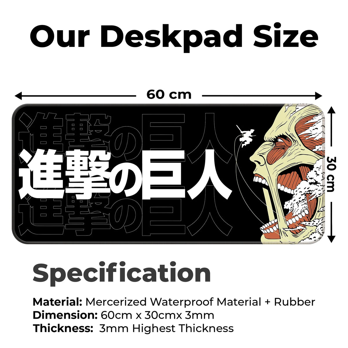 Colossal Titan Anime Rage Art Deskmat