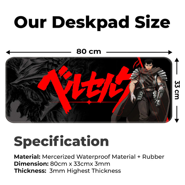 Berserk Black Swordsman Deskmat