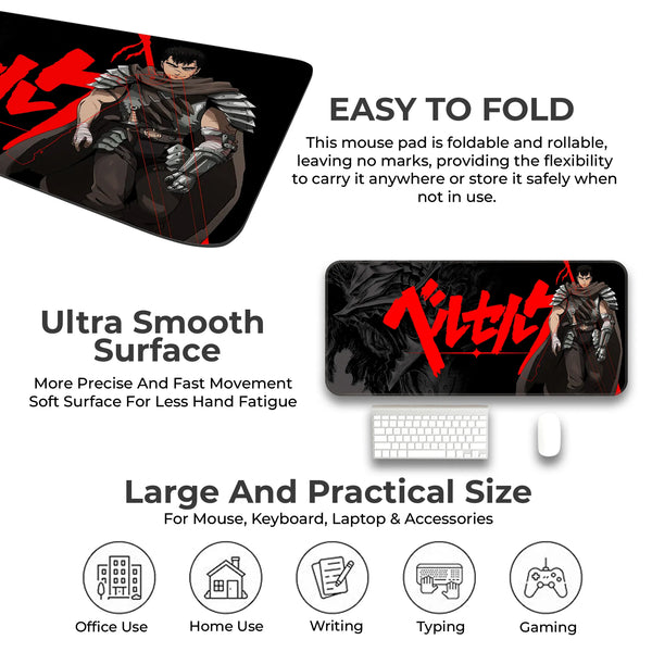 Berserk Black Swordsman Deskmat