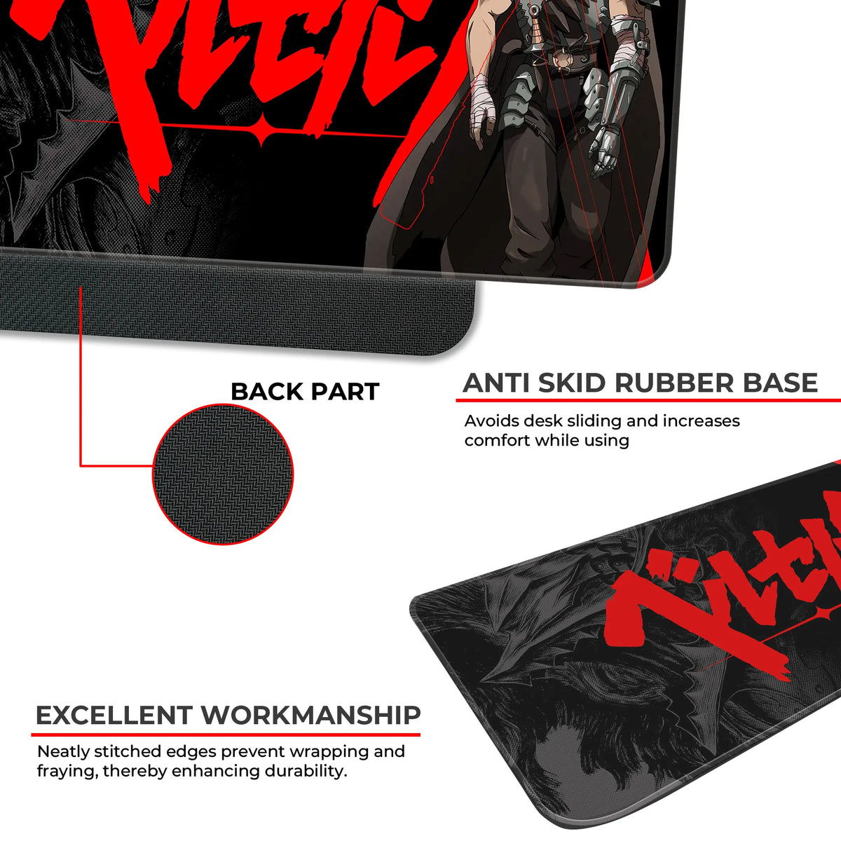 Berserk Black Swordsman Deskmat