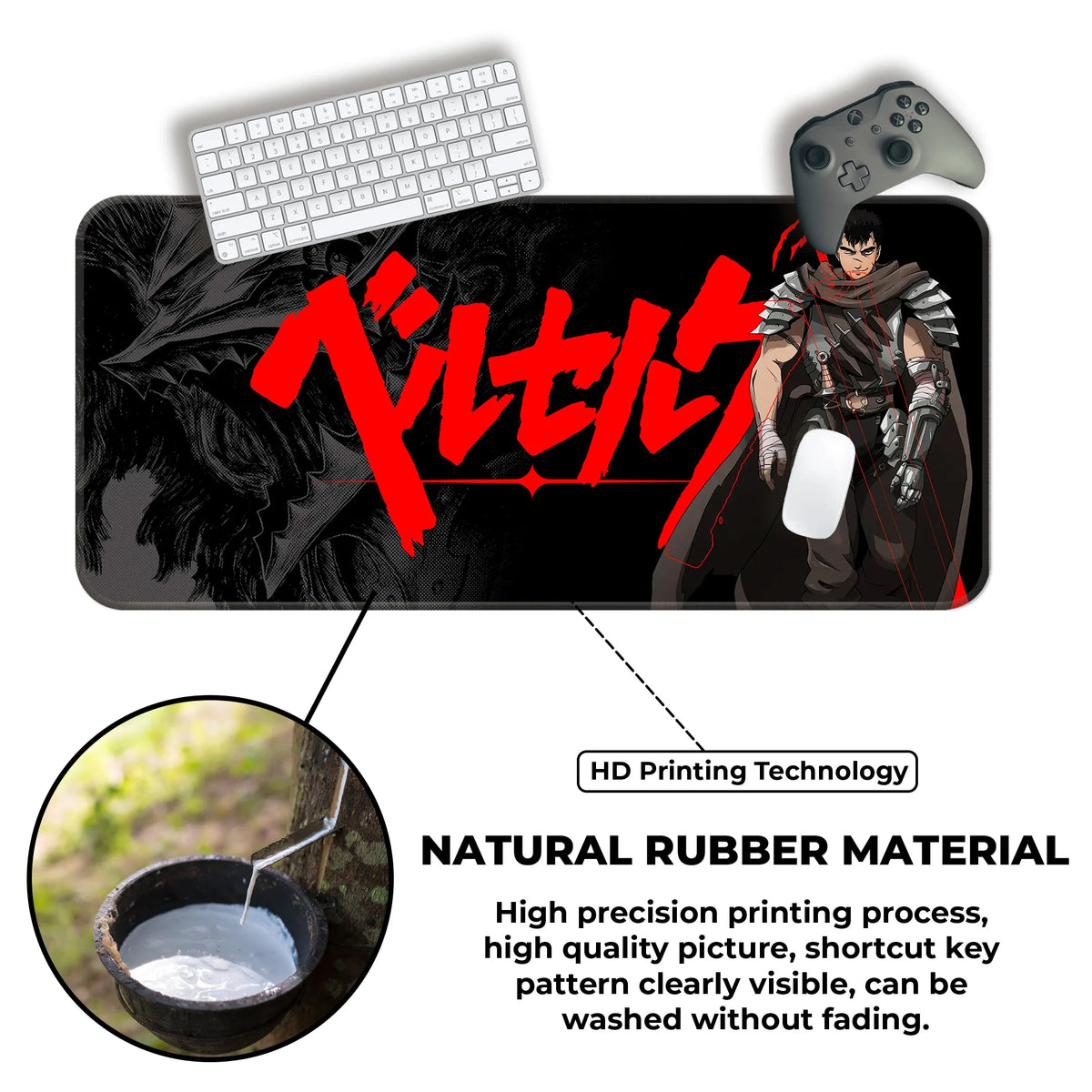 Berserk Black Swordsman Deskmat