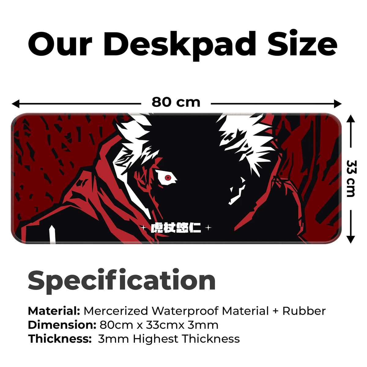 Itadori Yuji Cursed Rage Deskmat