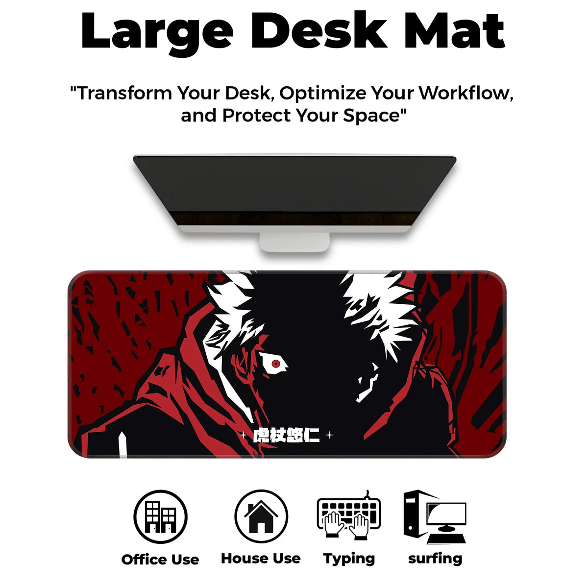 Itadori Yuji Cursed Rage Deskmat