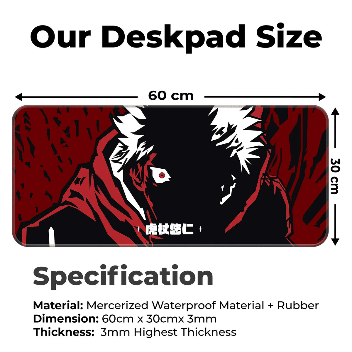 Itadori Yuji Cursed Rage Deskmat