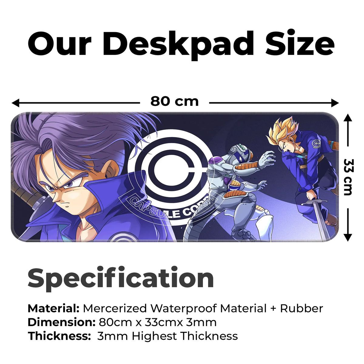 Trunks Capsule Corp Anime Deskmat