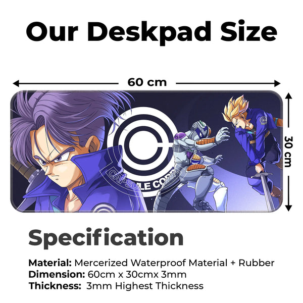 Trunks Capsule Corp Anime Deskmat