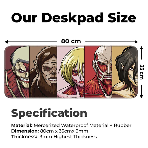 Attack On Titan Deskmat