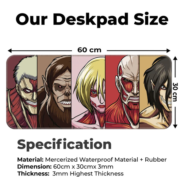 Attack On Titan Deskmat