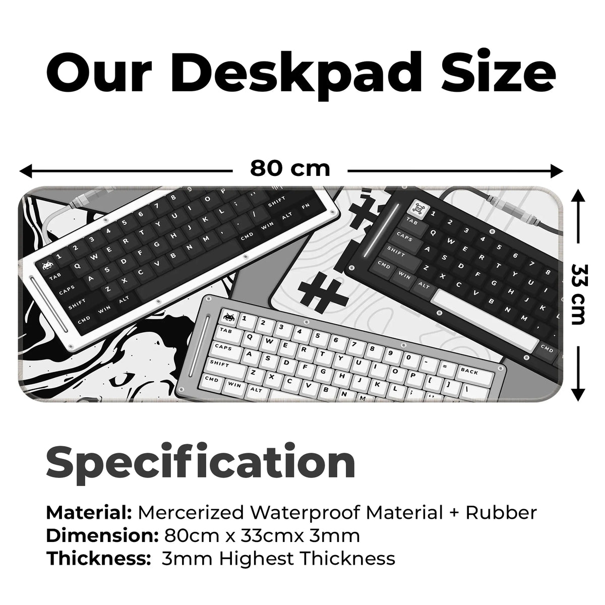 Monochrome Mecha Keyboard Deskmat