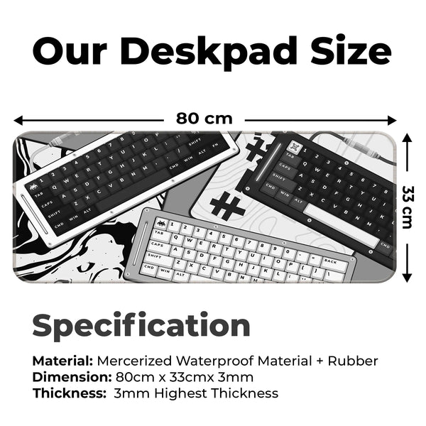 Monochrome Mecha Keyboard Deskmat