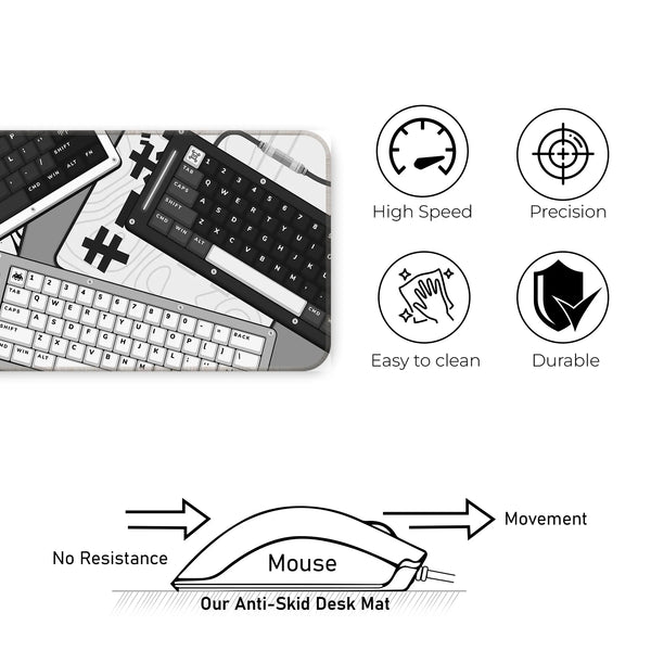 Monochrome Mecha Keyboard Deskmat