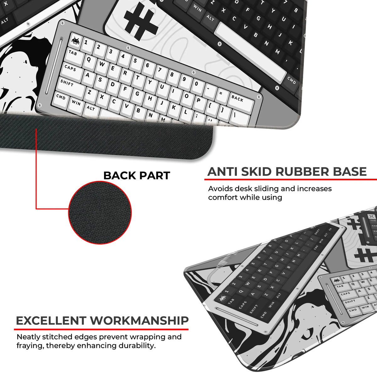 Monochrome Mecha Keyboard Deskmat
