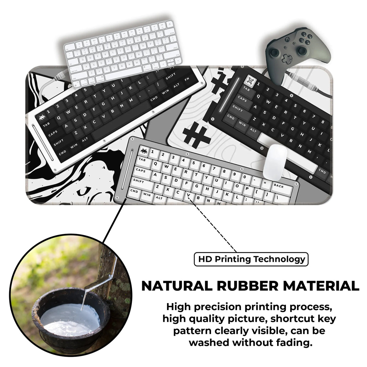 Monochrome Mecha Keyboard Deskmat