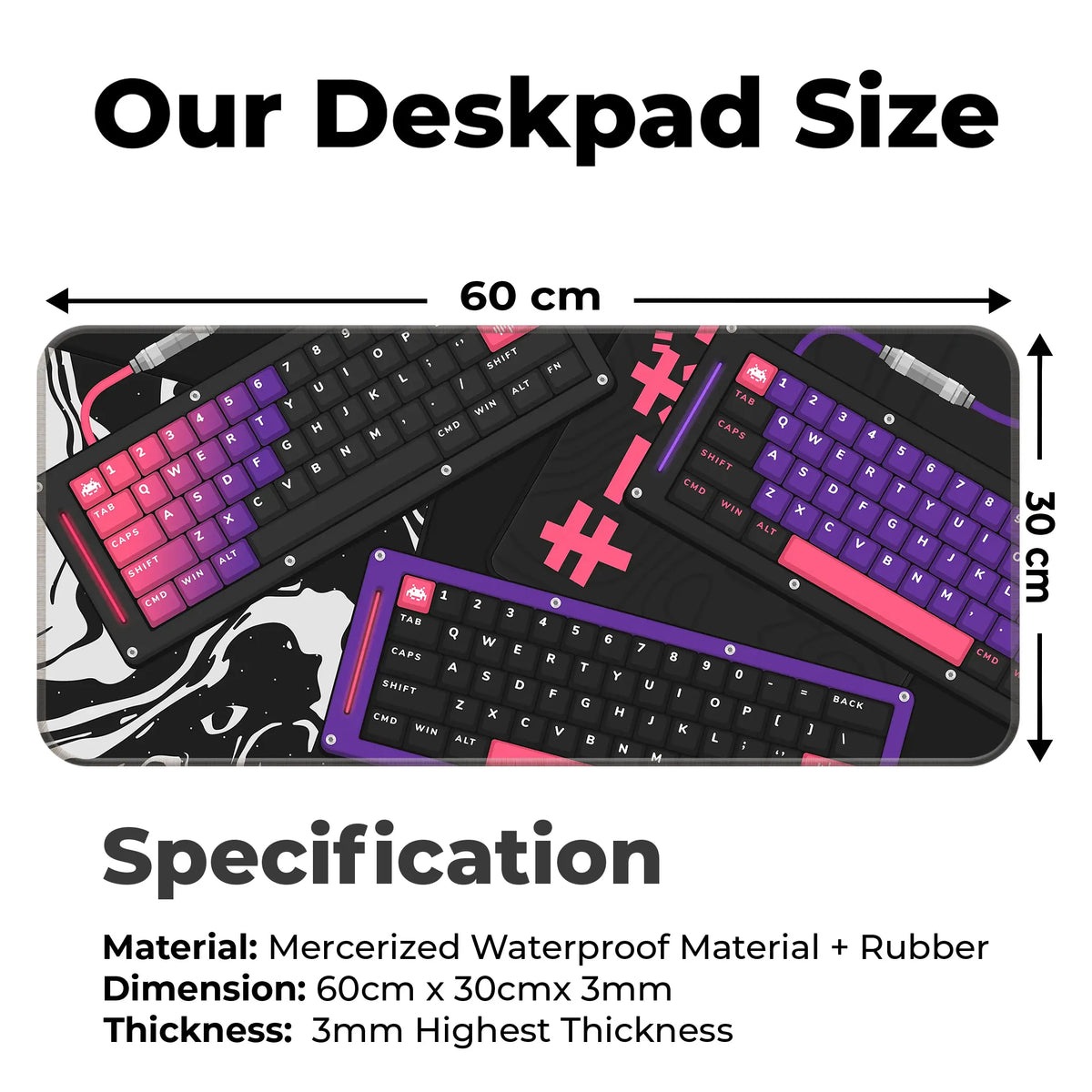 Monochrome Mecha Keyboard Deskmat