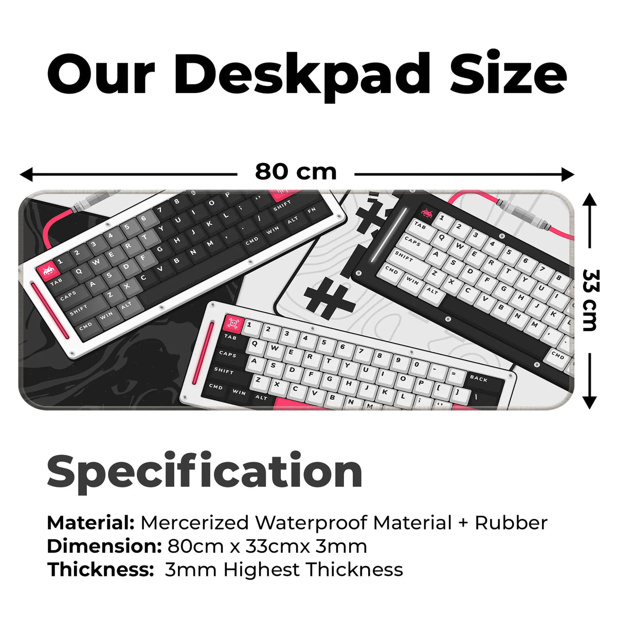 Monochrome Mecha Keyboard Deskmat