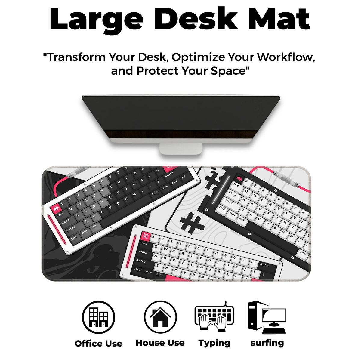 Monochrome Mecha Keyboard Deskmat