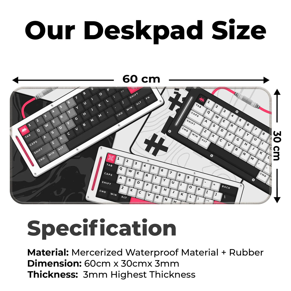 Monochrome Mecha Keyboard Deskmat