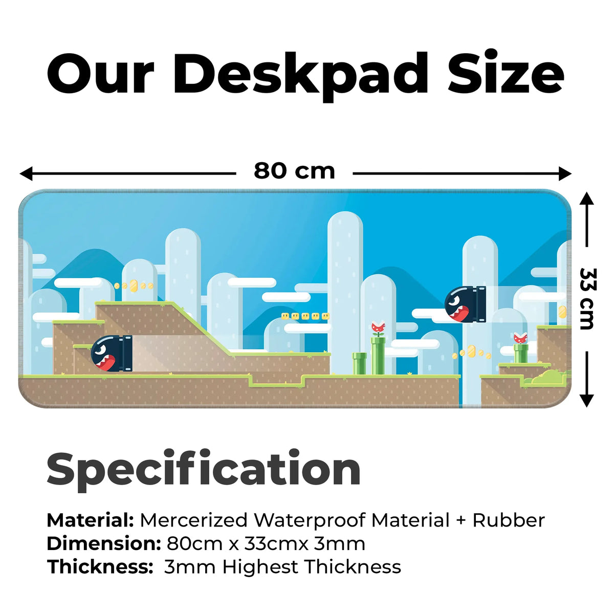 Retro Pixel World Deskmat