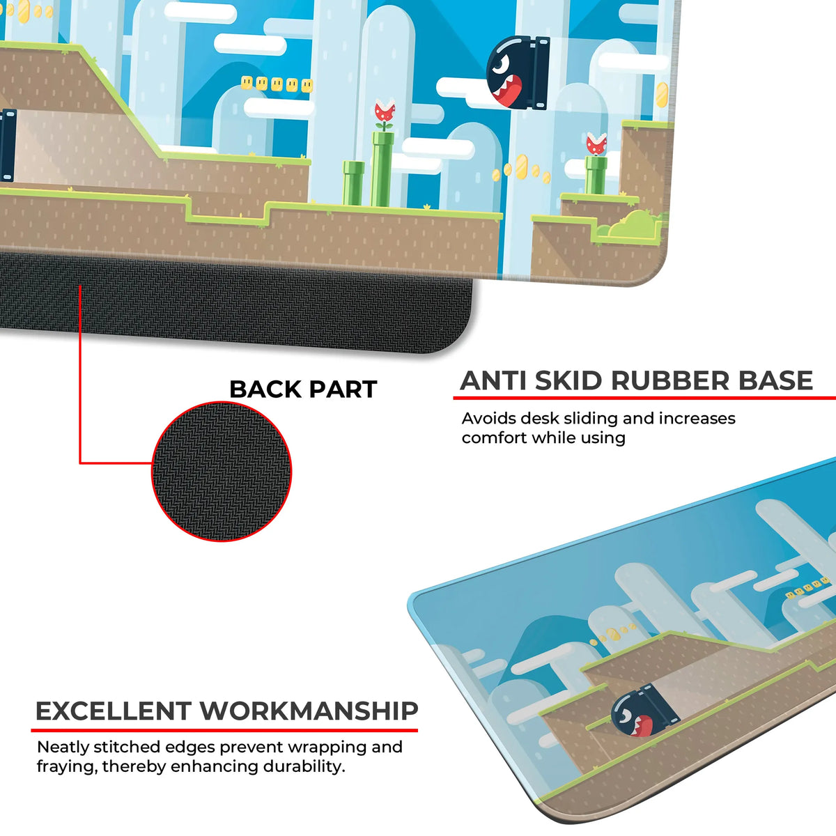 Retro Pixel World Deskmat