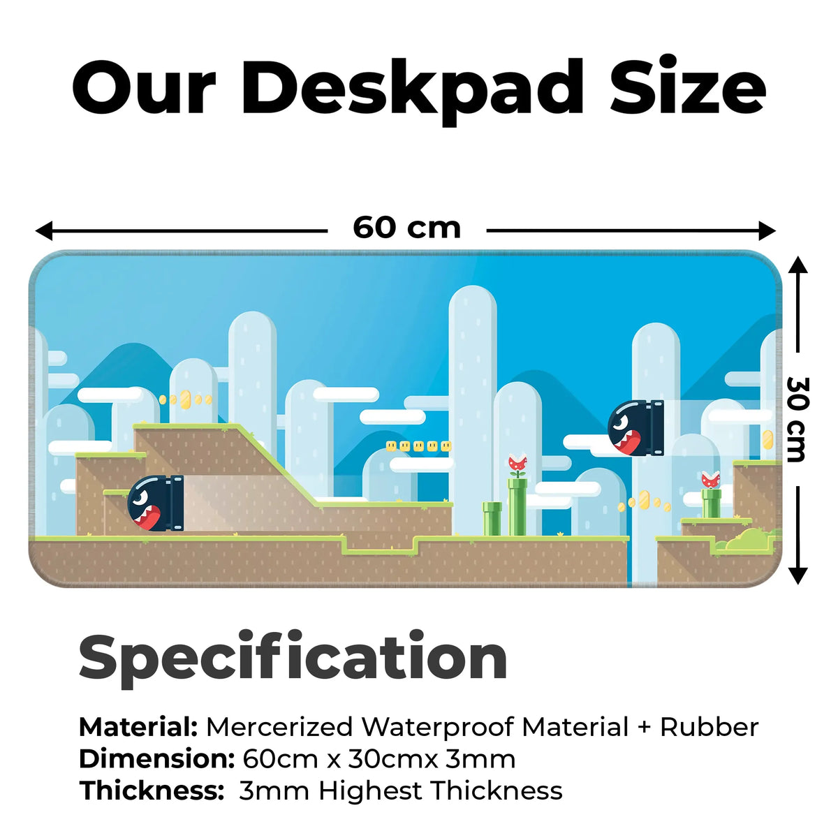 Retro Pixel World Deskmat