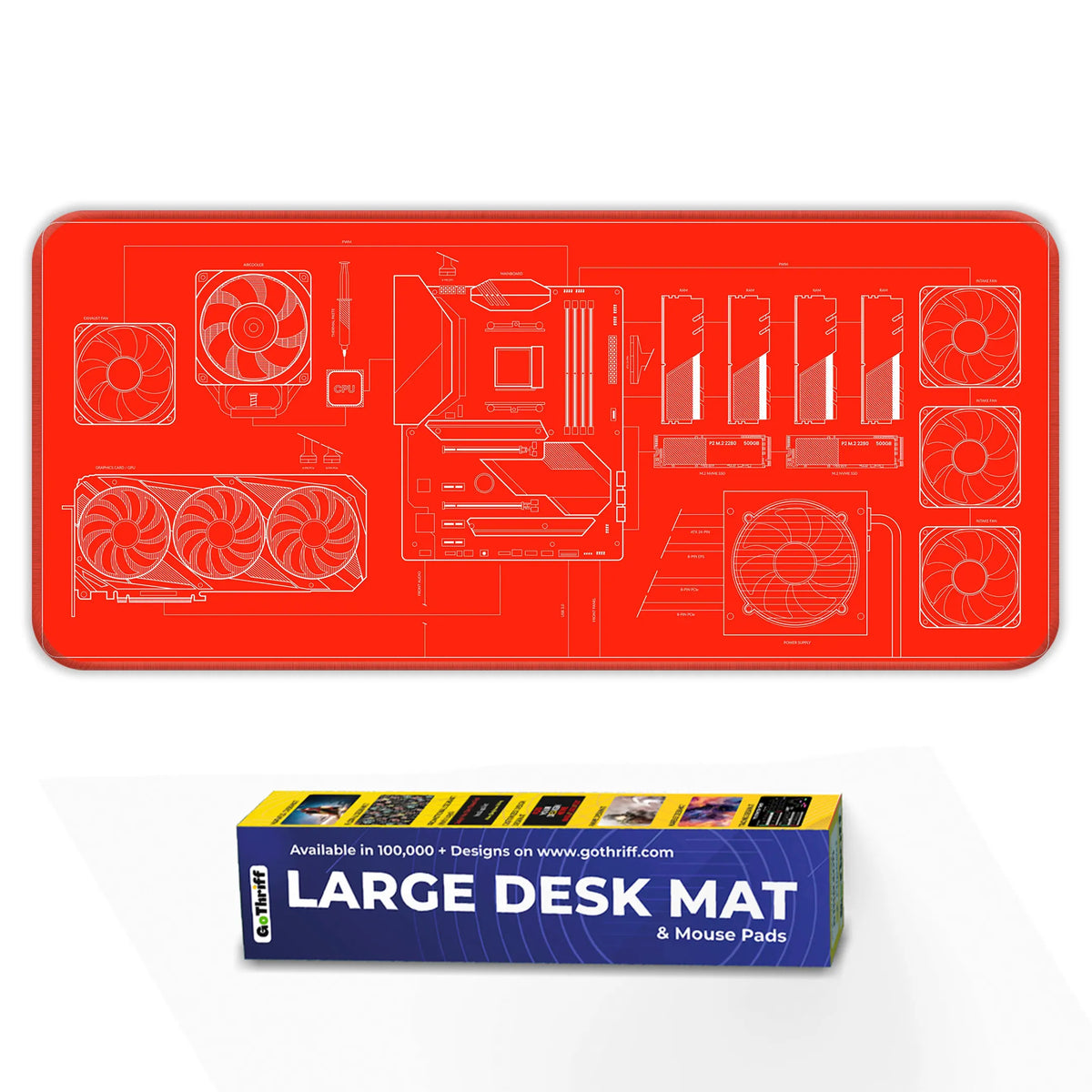 PC Builder Blueprint Deskmat