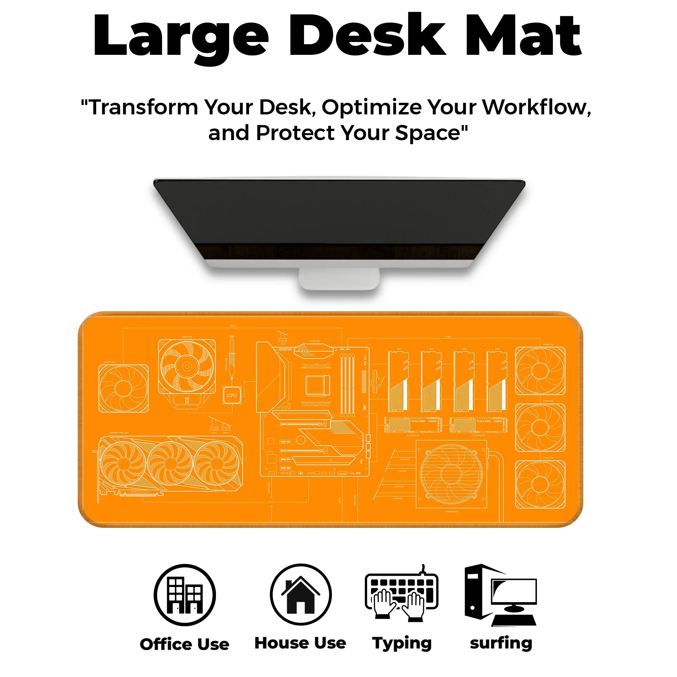 PC Builder Blueprint Deskmat