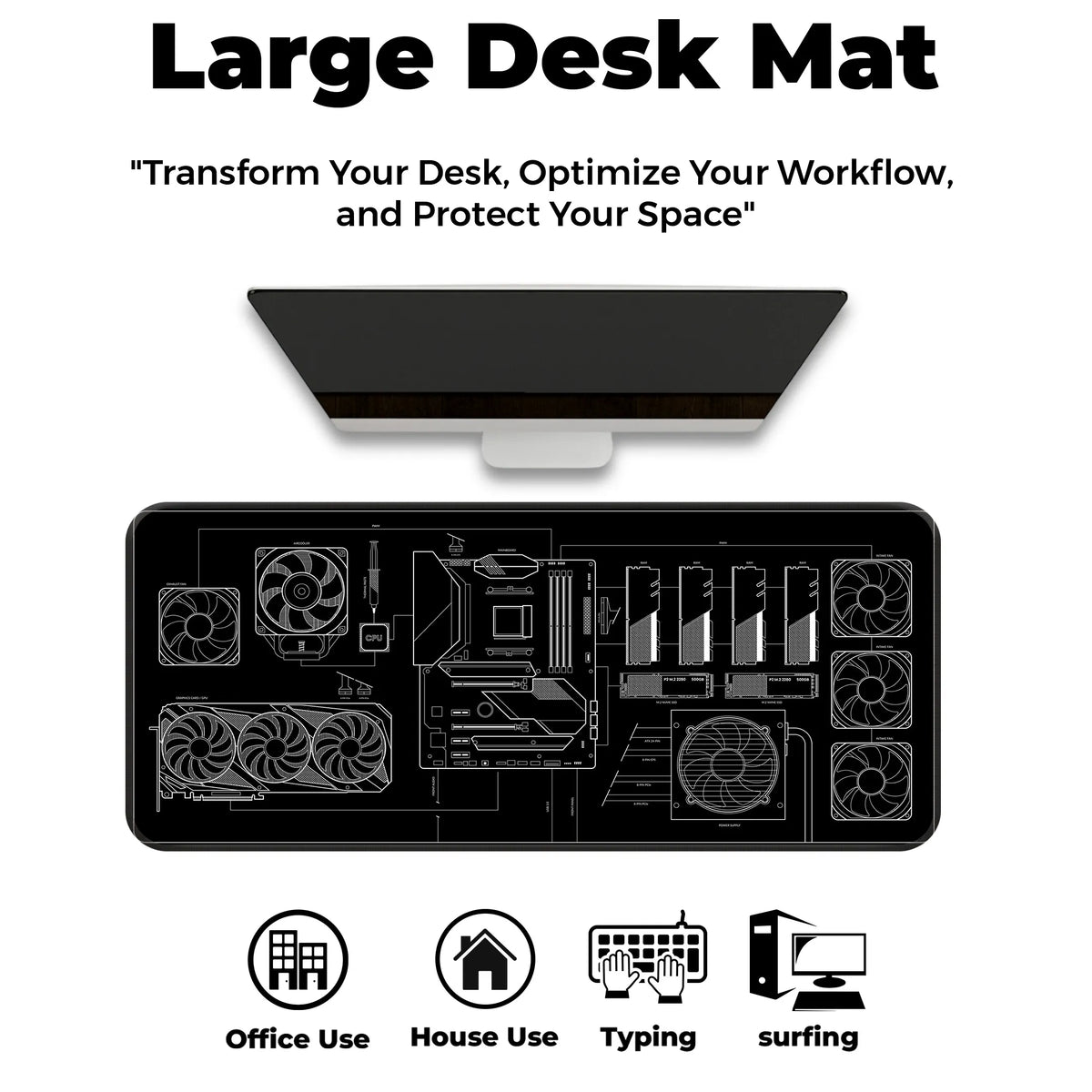 PC Builder Blueprint Deskmat