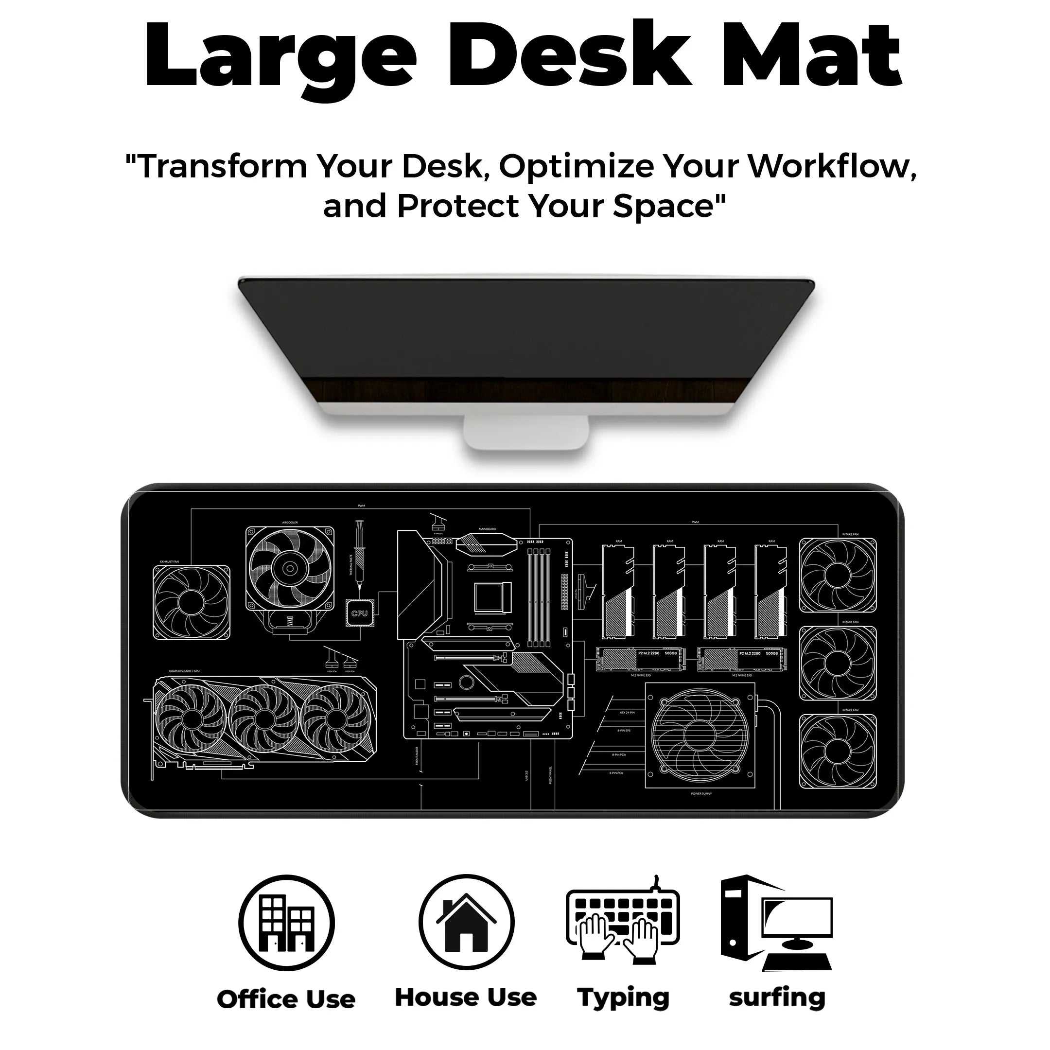 PC Builder Blueprint Deskmat