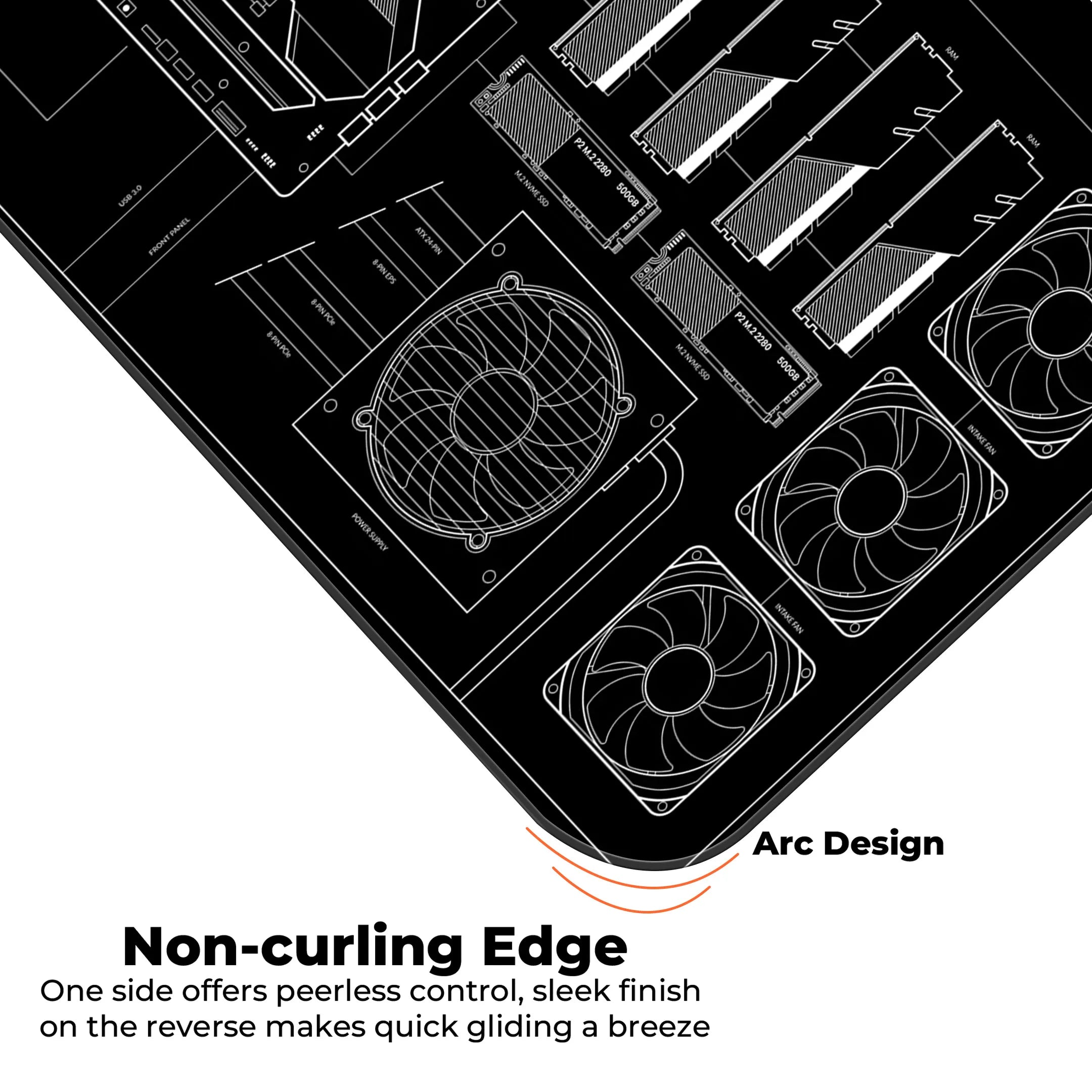 PC Builder Blueprint Deskmat