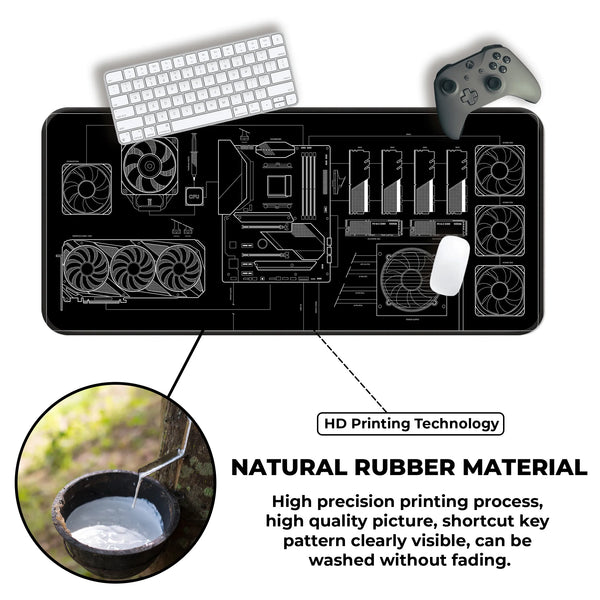 PC Builder Blueprint Deskmat