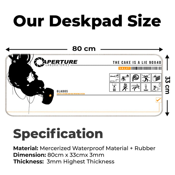 Portal GLaDOS Deskmat