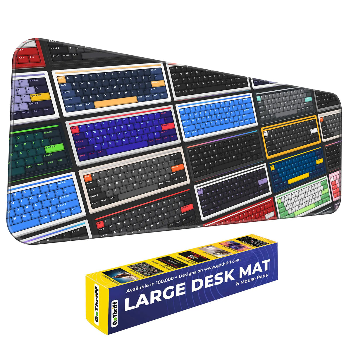 RGB Keycaps Grid Deskmat