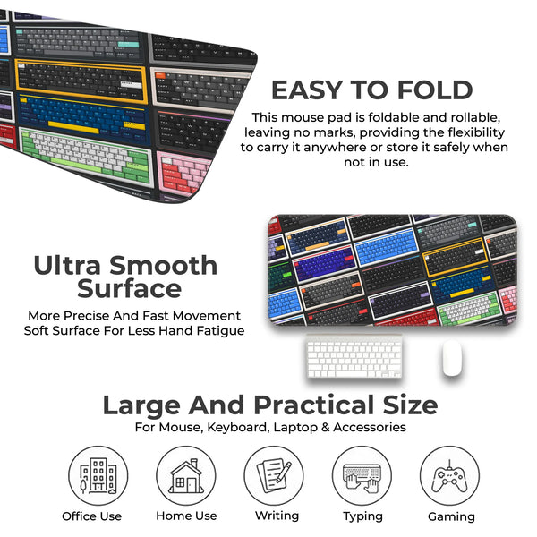 RGB Keycaps Grid Deskmat