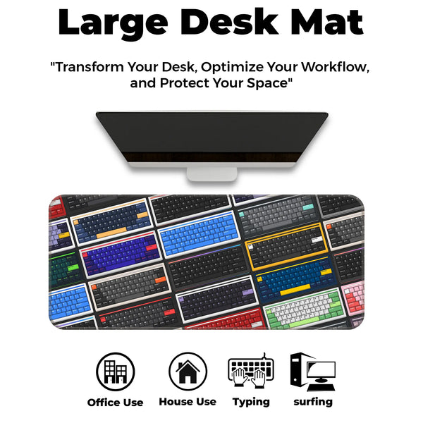 RGB Keycaps Grid Deskmat