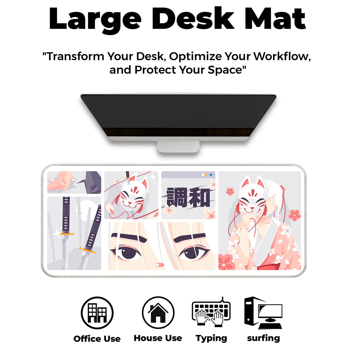 Kitsune Mask Deskmat
