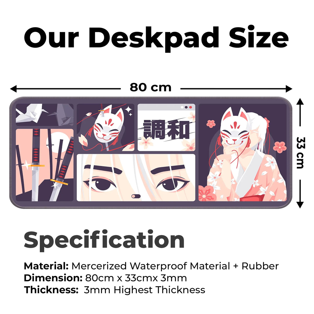 Kitsune Mask Deskmat