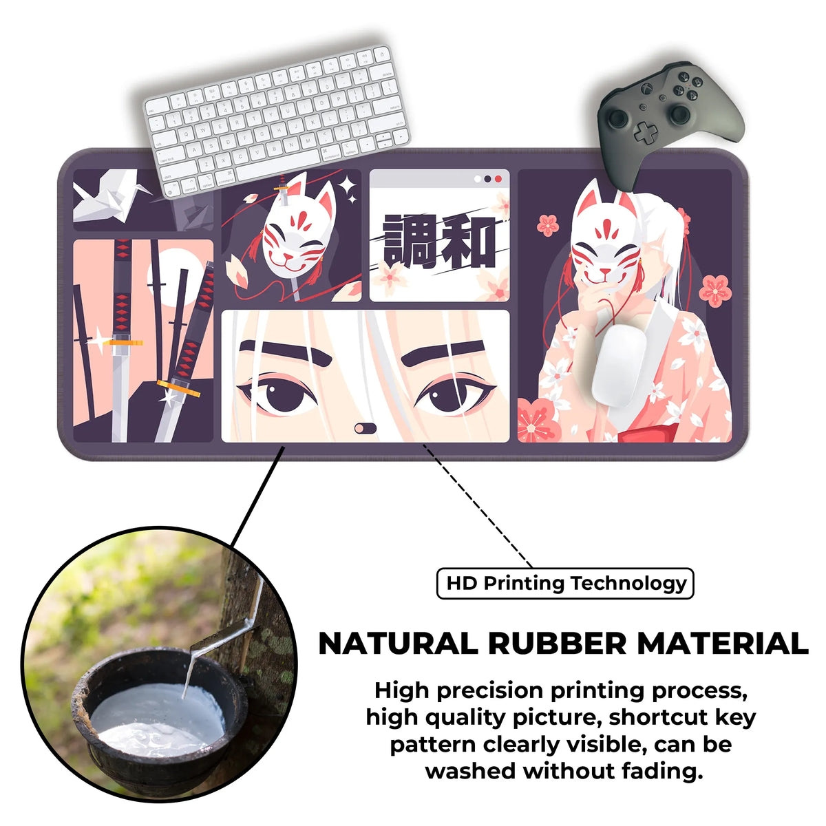 Kitsune Mask Deskmat