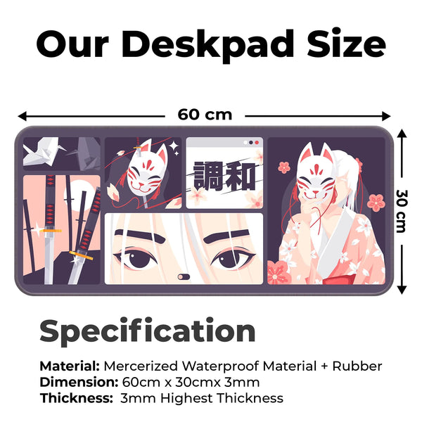 Kitsune Mask Deskmat