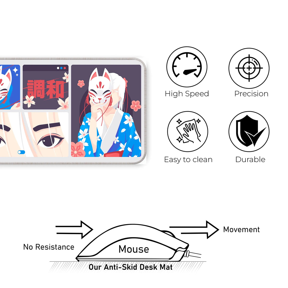 Kitsune Mask Deskmat