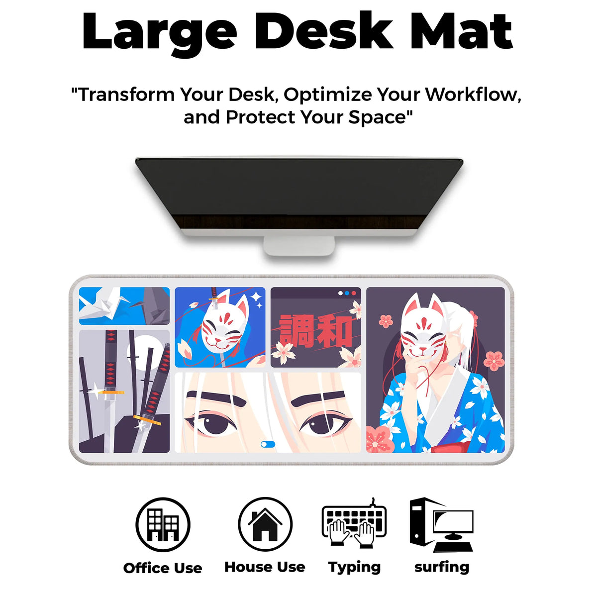 Kitsune Mask Deskmat