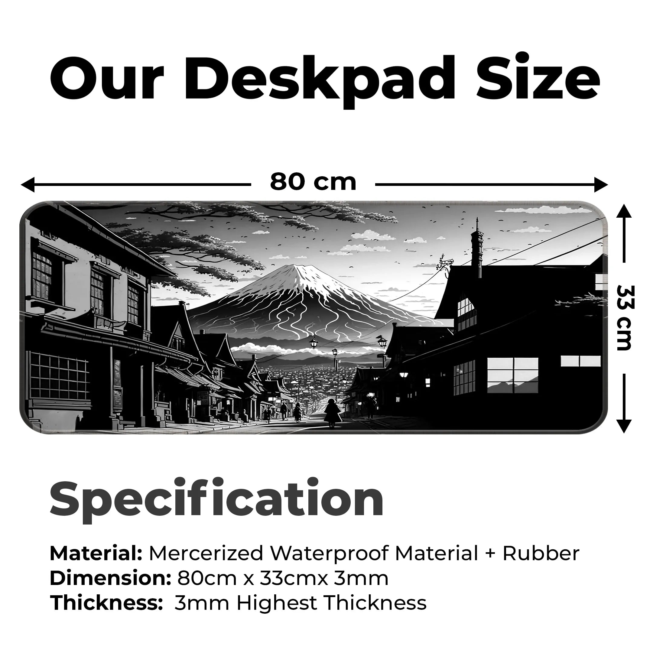 Fuji Noir Deskmat